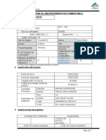 Solicitud para El Abastecimiento de Combustible