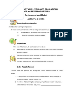 Technology and Livelihood Education 8 Environment and Market