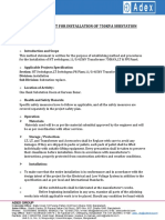 Method Statement For Installation of 750kva Substation