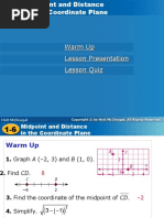 Lesson 2 Midpoint and Distance Formula in The Coordinate Plane