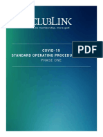 COVID-19 Standard Operating Procedures (Sop) : Phase One