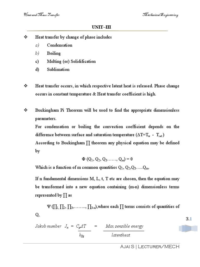 Unit3 HT Phase Change PDF | PDF | Heat Transfer | Boiling