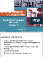 Traditional Training Methods: 6 Edition Raymond A. Noe