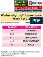 Check Whether You Are Exam Ready??: Covered Area: Reference Books and Newspapers