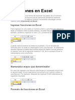 Fracciones en Excel