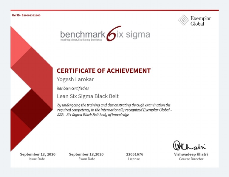 Six Sigma Black Belt Certification | PDF