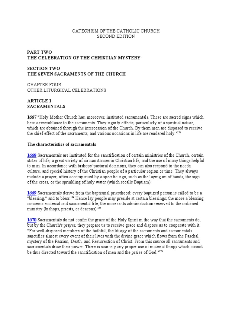 Catechism of The Catholic Church | PDF | Catholic Church | Sacraments