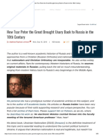 How Tsar Peter The Great Brought Usury Back To Russia I PDF