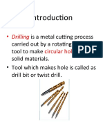 Is A Metal Cutting Process: - Drilling Circular Holes