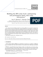 Building The IPO Order Book Underpricing and Partici - 2002 - Journal of Financ PDF