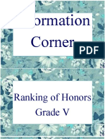 Grade V Honors Ranking Information