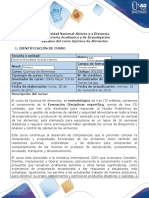 Syllabus Del Curso Química de Alimentos