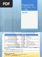 Unit 58 Preposition + - Ing