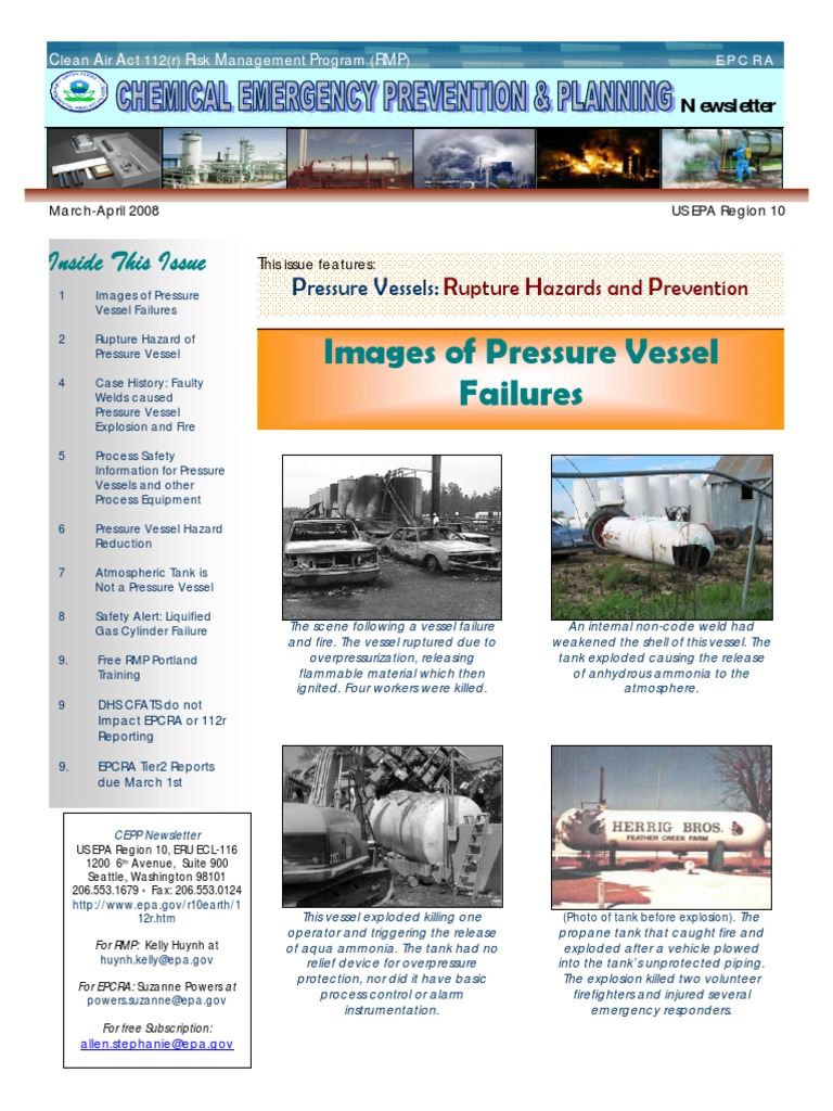 Pressure Vessel Rupture Hazards | PDF | Leak | Welding
