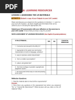 Module 3B: Learning Resources: (Submit A Copy of Your Outputs To Your LAC Leader)