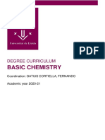 Basic Chemistry: Degree Curriculum