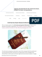 Civil Service Exam General Information - CSE PrEppEr