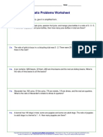 Ratio Problems Worksheet: Name: - Date