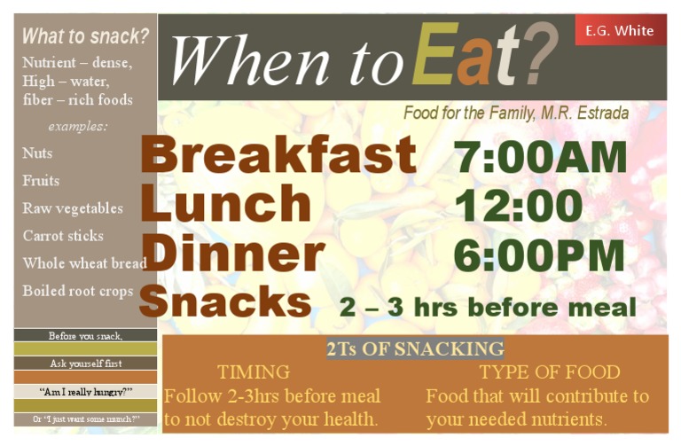 Suggested Eating Schedule | PDF | Cooking, Food & Wine | Wellness