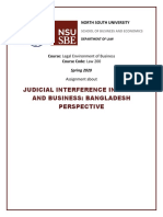 Judicial Interference in Trade and Business: Bangladesh Perspective