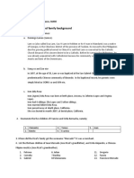 The Rizal's Ancestors and Family Background: Worksheet No. 1