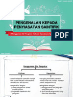 Sains Tingkatan 1 - Bab 1.4 Penggunaan Alat Pengukur, Kejituan, Kepersisan, Kepekatan Dan Ralat