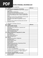 Information Technology Knowledge Level