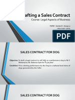 Drafting A Sales Contract: Course: Legal Aspects of Business