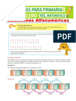 Ejercicios de Sucesiones Alfanuméricas para Tercero de Primaria PDF