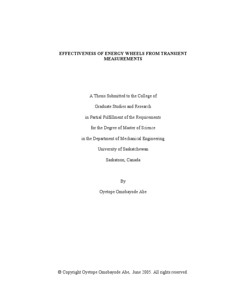 Thesis | PDF | Humidity | Mechanical Engineering