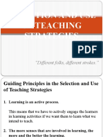 Selection and Use of Teaching Strategies: "Different Folks, Different Strokes."