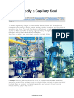 How To Specify A Capillary Seal Assembly