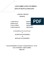 Design and Fabrication of Spring Making in Manual Rolling: A Project Report