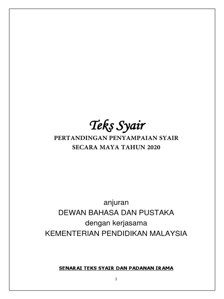 Teks Syair Pdf