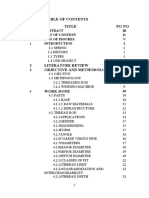 Table of Contents for Thesis on Spring Design and Manufacturing
