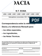 Correspondencia Entre La Referencia Dacia y La Referencia Renault para