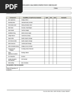 Checklist For Equipment Inspection Bench Cutting Machine | PDF | Home ...