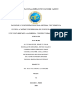 Pert-Cost Aplicado A La Empresa Constructora Chagua Ventura Servicios