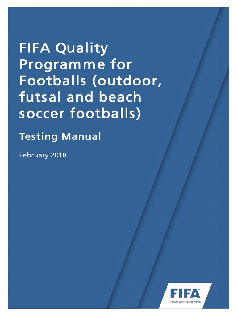 FIFA Quality Programme Testing Manual | PDF | Weighing Scale | Calibration