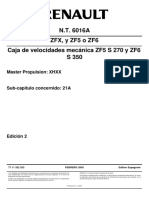 N.T. 6016A ZFX, Y Zf5 O Zf6 Caja de Velocidades Mecánica ZF5 S 270 y ZF6 S 350