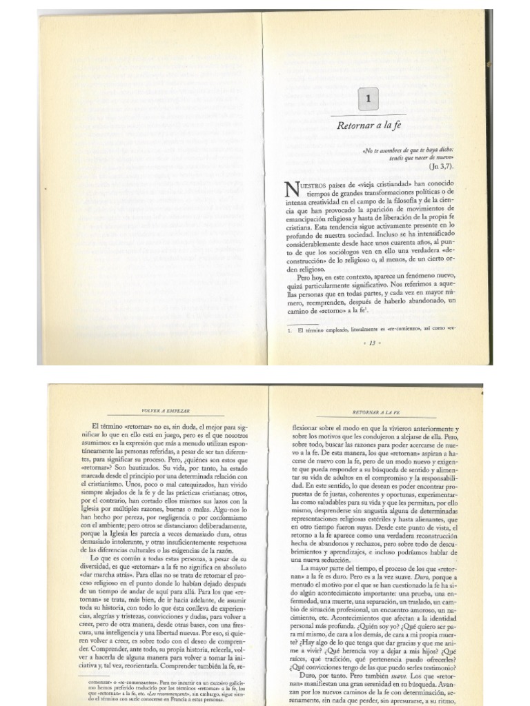 André Fossion Capítulo 1 Retornar A La Fe (Libro Volver A Empezar