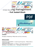 Marketing Management: Prof Seeboli Ghosh