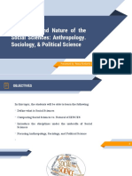 The Origin and Nature of The Social Sciences: Anthropology. Sociology, & Political Science