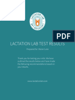 Lactation Lab Test Results