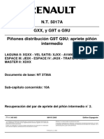 N.T. 5017A GXX, Y G9T O G9U Piñones Distribución G9T G9U: Apriete Piñón Intermedio