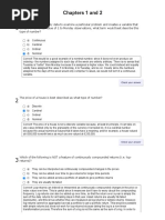 Practice Multiple Choice Questions and Feedback - Chapters 1 and 2