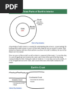 Three Parts of Earth's Interior