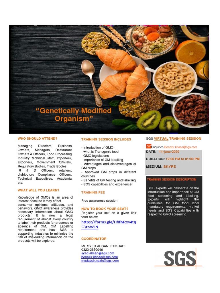 Awareness Session On Gmo | PDF | Genetically Modified Organism ...