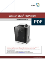 Cubicon Style (3DP-210F) Operation Manual (151001, En)