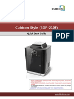 Cubicon Style (3DP-210F) Quick Start Guide (151001, En)